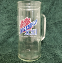 VINTAGE GLASS FISHER PEANUT JAR BEER MUG ROSE BOWL XXI NFL FOOTBALL STIEN - $5.62