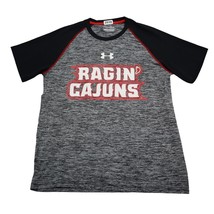 UL Ragin Cajuns Shirt Men S Gray Red Black Under Armour Baseball Tee - £15.44 GBP