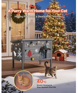 VEVOR Heated Cat House Outdoor Feral Cat Shelter with Heating Pad Waterp... - $162.49