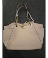 Michael Kors Pink Leather Tote Handbag with Gold-Tone Hardware - $106.74 CAD