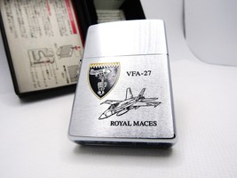 Royal Maces VFA-27 F/A-18E Super Hornet Engraved Zippo 2000 Mint Rare - $129.00