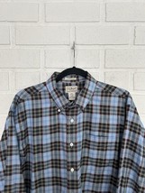 Vintage LL Bean US Airforce Tartan Button Up Shirt Mens L Regular Long Sleeve - £18.29 GBP