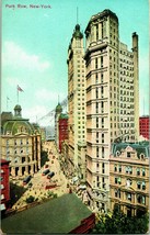 Vtg 1909 Postcard Park Row New York City Aerial View - Station C Cancel - £8.49 GBP
