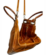 Mira Flores - unique shoulder bag design in Tan Leather Made in Argentina - €22,71 EUR