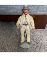 Vintage Cowboy Figurine W Hat, Belt, Bandana Hard Face, Hands, Shoes on ... - $512.98 MXN