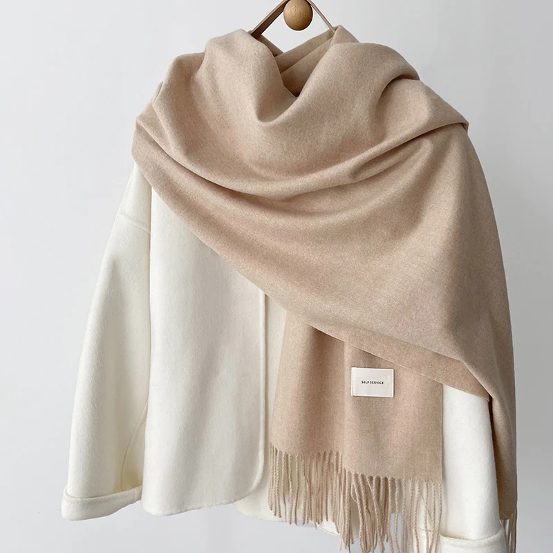 Women’s Winter Scarf: Soft Imitation Cashmere Shawl &amp; Wrap (Beige) - $13.10