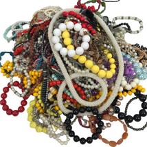 Junk Jewelry Lot Craft Art repair 6 + pounds Vintage to Mod colorful beads - £23.18 GBP