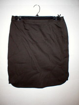 NWT $298 W Worth New York Brown 4 Womens Skirt Round Hem Slim Pencil Pique Work - £236.39 GBP