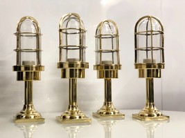 Post Mounted Bulkhead Nautical Style Alley Way Brass New Light 4 Pcs - £331.67 GBP