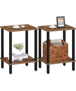 End Table, Set of 2, Side Table, Nightstand, 2-Tier Storage Shelf, Sofa ... - $896.92 MXN