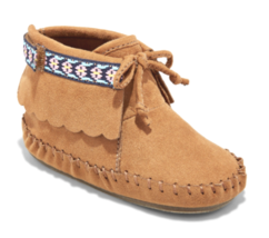 Toddler Girls&#39; Genuine Kids by Oshkosh Tricia Brown Faux Suede Moccasins 4 5 - £11.79 GBP