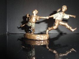 Mark Hopkins " Crack the Whip" Bronze Sculpture 11" x 4" x4" image 5