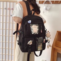 Backpack Waterproof Nylon Female Schoolbag College Lady Laptop Backpacks Kawaii  - £39.29 GBP