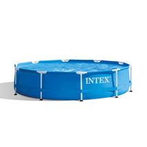 Intex 28201EH 10&#39; x 30&quot; Metal Frame Round Above Ground Swimming Pool wit... - £155.86 GBP