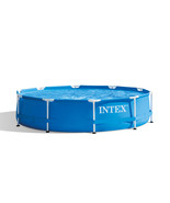 Intex 28201EH 10&#39; x 30&quot; Metal Frame Round Above Ground Swimming Pool wit... - £153.65 GBP