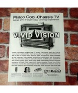 1961 Philco Cool Chassis TV Console VIVID VISION Television Vtg B&amp;W PRIN... - $7.90