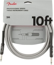 Genuine Fender Professional Series Instrument Cable, 10&#39;, White Tweed - $41.99