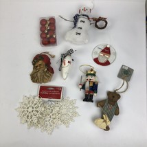 Collection Lot 8 Vintage Christmas Ornaments Nutcracker Snowman Boyds Collection - £21.58 GBP