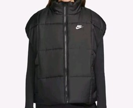 Nike Sportswear Black Puffer Vest Therma-Fit Oversized FB7679-010 Womens... - $60.76