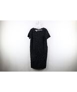 Vintage 60s 70s Rockabilly Womens Medium Distressed Sequined Squiggle Dress - $719.71 MXN