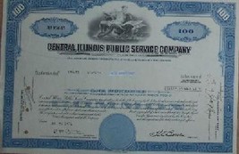 Central Illinois Public Service Stock Certificate-1975 - Rare Scripophil... - £31.41 GBP