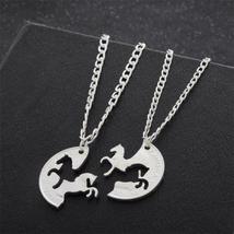 [Jewelry] 2pcs Horse Puzzle Necklace for Unisex Friendship Gift - Brother Gift - £7.18 GBP