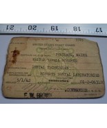 Home Treasure United States Coast Guard ID Card Dental Tech 1942 Portlan... - $13.02 CAD
