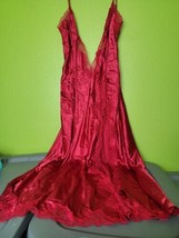Victoria&#39;s Secret Lingerie Negligee Red Satin Womens Small  - £34.25 GBP