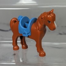 Lego &quot;Friends&quot; Brown Riding Horse With Blue Saddle Replacement  - £5.46 GBP