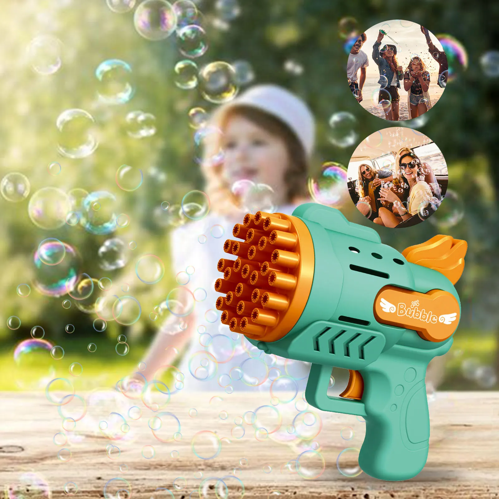 Play Bubble A Play Play Electric Automatic Soap Rocket Bubbles Ahine Outdoor Wed - £31.27 GBP