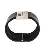 Helmut Lang 2004 Vintage Leather and Metal Cuff Bracelet - $389.00