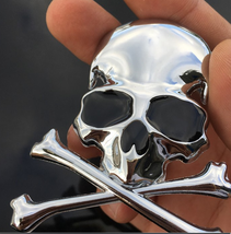3D Chrome   Skeleton Car Trunk Tailgate Emblems  Decal Sticker - £91.18 GBP
