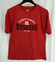 Huskers Men&#39;s Red T-Shirt by ProEdge Short Sleeve Unisex Size L - £9.74 GBP