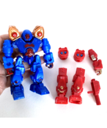 Ja-Ru XBotz Swap-A-Bot Blue Robot Red Parts Moveable Action Figures - £10.18 GBP