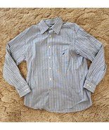 Nautica Men&#39;s Wrinkle Resistant Blue/Grey Long Sleeve Button Down Shirt ... - $242.14 MXN