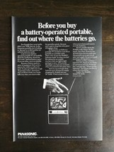 Vintage 1969 Panasonic Battery Operated Television TV Full Page Original Ad 324 - £5.43 GBP