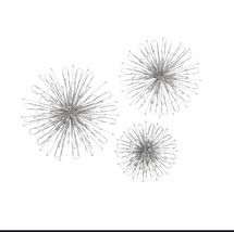 3 Piece Metal Starburst Wall Decor with Orb Detailing Set- 16”, 20”, 24” - $1,473.76 MXN