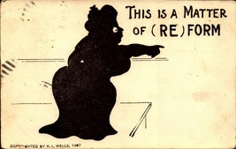 Comic Postcard Cir. 1910 This Is A Matter Of (Re) FORM- R.L. Wells Card Bk C - £4.66 GBP