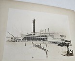 J. M. White Paddle Wheeler Steamship Photo 8.3&quot;W X 5.75&quot;H mounted on car... - $29.98