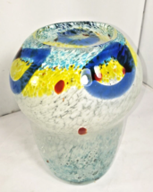 Unknown Artist Hand Blown Large/Heavy Thick 10.5” Vase Multicolor MCM 10+LBS. - £39.22 GBP