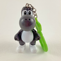 Nintendo Super Mario Backpack Buddies Black Yoshi Keychain Clip 2.5&quot; Figure - £11.75 GBP