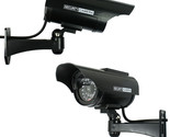 Pack Of 2 Solar Powered Dummy Security Camera Cctv With Led Record Light... - $30.39