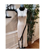 SHEIN 2 Piece Top &amp; Pants Set Womens 6 Beige Wide Leg Rib Knit Asymmetri... - $54.16 CAD