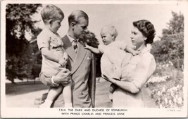 The Duke and Duchess of Edinburgh Prince Charles Princess Anne Postcard Z8 - £15.94 GBP