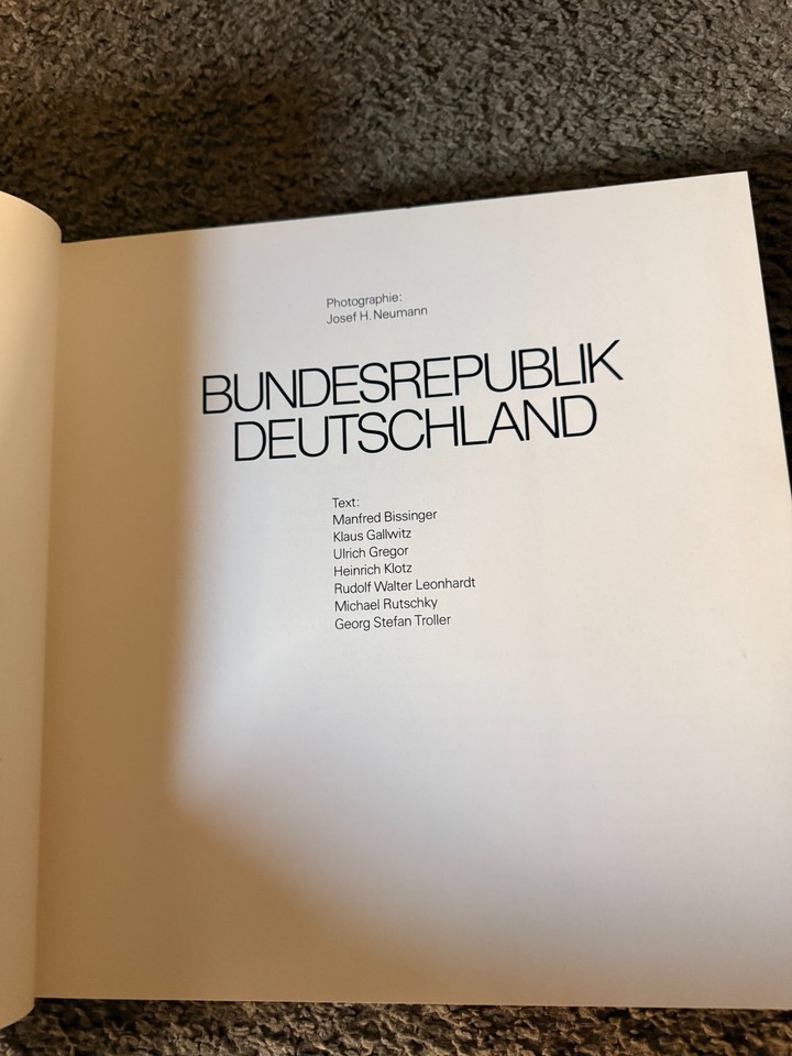Bundesrepublik Deutschland German Coffee Table Book Neumann 1986 12" Item image 2