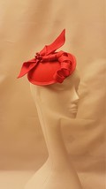 Fascinator, Red Hat fascinator #Red fascinator, Felt swirl Ascot hat fascinator  - £35.17 GBP