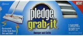 Pledge Grab It Sweeper Dust Mop and 10 Dry Disposable Cloths - $372.25 MXN