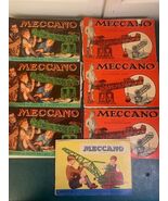 Lot of 7 Vintage Meccano Outfit Instruction Manuals Outfit 1, 2, 5, 2a,3... - $14.50