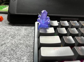 Purple Crystal mechanical keycaps 3D printed - £7.96 GBP