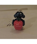 Smurfs # 1 Teacher Red Apple Smurf Figure Rare Vintage Toy School Schlum... - £4.66 GBP